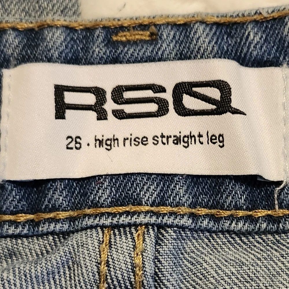 RSQ Light Blue High Rise Straight Leg Jeans - Picture 3 of 5